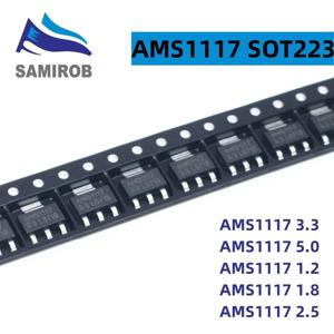 50pcs AMS1117 3V3 AMS1117-1.2 AMS1117-1.5 AMS1117-1.8 AMS1117-2.5 AMS1117-3.3 AMS1117-5.0 AMS1117-ADJ SOT223 전압 조정기