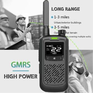 2PCS BF-T17 FRS 미니 워키 토키 휴대용 양방향 라디오 장거리 22CH VOX USB 2W0.5W 햄 라디오 LED 손전등