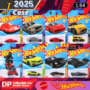 새로운 핫 휠 2025 J 케이스, 페라리 메르세데스 람보르기니 포르쉐 1:64 스케일 다이캐스트 차량 모델 자동차 장난감