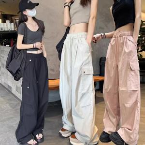빠른 건조 작업복 바지 빠른 건조 아이스 실크 끈적임 없는 와이드 레그 등산 작업복 바지 팬츠 작업복 바지 팬츠 작업복 바지