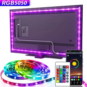 APP 제어와 TV에 대 한 USB 5V LED 조명 유연한 리본 테이프 RGB5050 30leds/m TV LED 백라이트 룸 침실 장식 조명