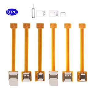TPC 2FF 표준 SIM 카드 확장 컨버터 - 3FF 마이크로 2FF 표준 4FF 나노 SIM 카드 FPC 소프트 케이블 연장기 100mm 어댑터