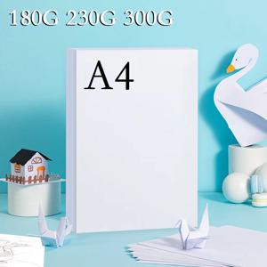 A4 180 230 300G 20/50PCS 흰색 골판지 종이 DIY 수제 카드 두꺼운 수채화 그림 손 복사 판지 명함