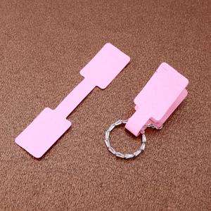 뜨거운 판매 100pcs 핑크 종이 쥬얼리 반지 스티커 디스플레이 포장 라벨 태그 6*1.2cm 직사각형 종이 접착 스티커 반지에 대 한
