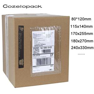 20PCS/14 크기 포장 목록 봉투 클리어 페이스 송장 슬립 동봉 파우치 자체 접착 배송 송장 라벨 봉투