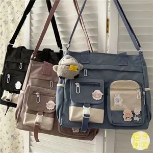 나일론 방수 캔버스 여성 핸드백 숄더 백 일본 숙녀 메신저 가방 학생 학교 크로스 바디 가방 소녀 Satchel