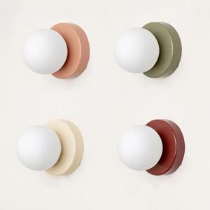 크리 에이 티브 마카롱 LED 벽 램프 10/12cm 미니 유리 Sconce 발코니 램프 머리맡 침실 복도 베란다 장식 조명기구