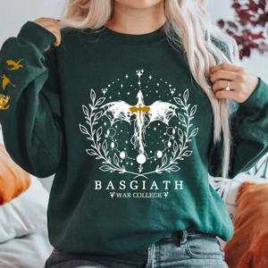 네 번째 날개 운동복 Basgiath War College 운동복 여성 그래픽 후드 라이더 Quadrant Fantasy Reader Bookish Pullover Top
