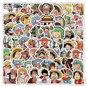 10/50/100PCS 어린이를위한 멋진 원피스 애니메이션 만화 스티커 데칼 DIY 노트북 스크랩북 냉장고 낙서 재미 있은 스티커 장난감 선물