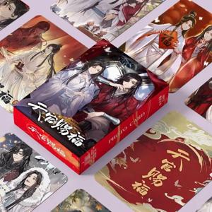 55 개/대 천국 공식 축복 레이저 LOMO 카드 Tian Guan Ci Fu Xie Lian,Hua Cheng 3 인치 HD 포토 카드 팬 선물