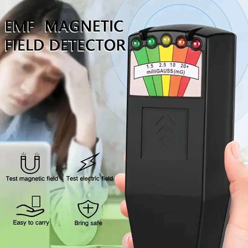 휴대용 전자기 방사선 검출기 휴대용 가우스 미터 비정상적인 파동 연구 EMF를 위한 내구성 있는 방사선 테스터