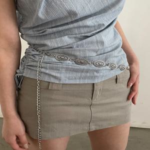 실버 샤틀라인 디자인 센스 레트로 액세서리, 원피스 벨트, 시니어 감각, 심플한 여름 신상