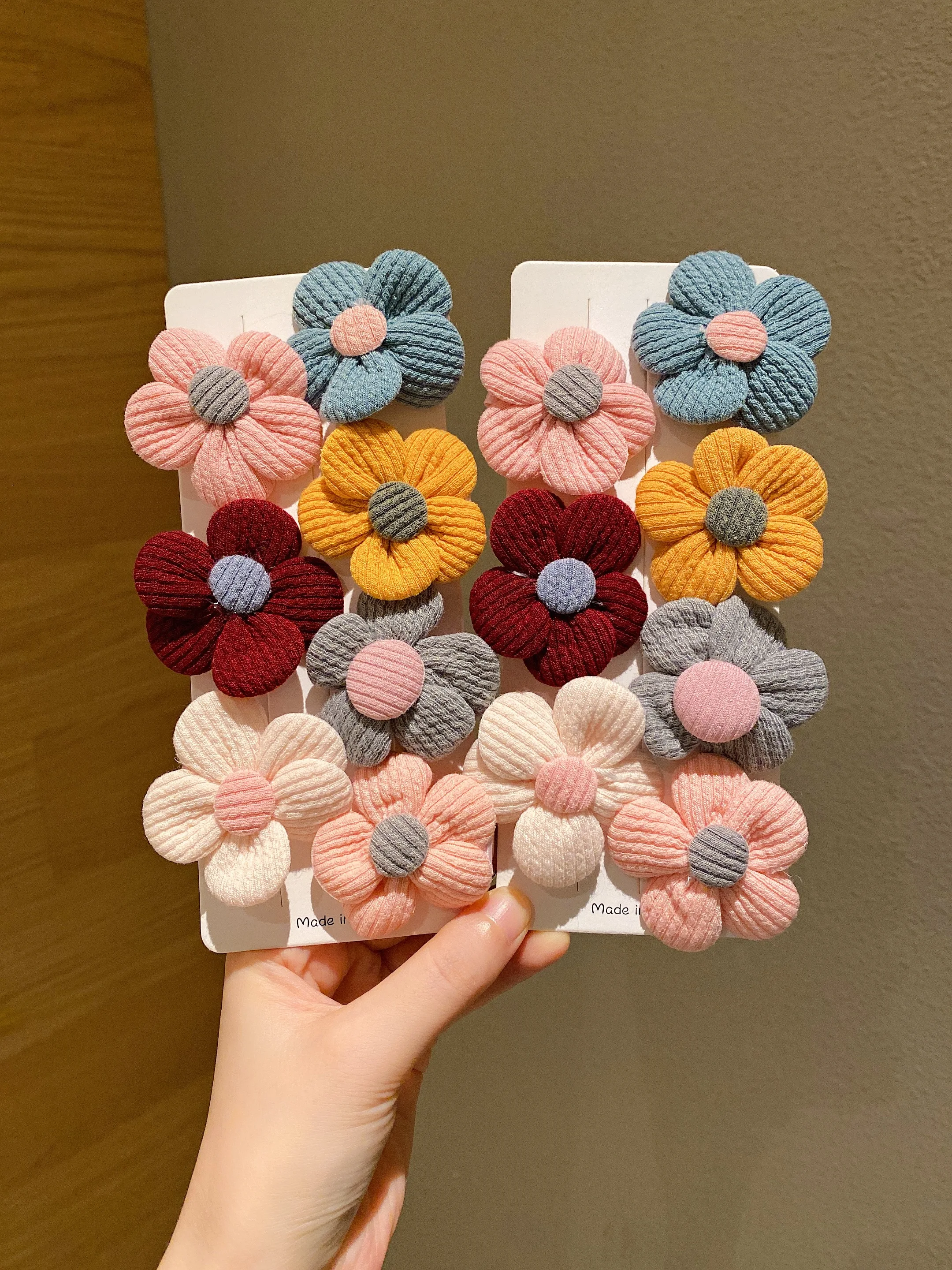 머리카락이 상하지 않는 모직 꽃머리끈 14/28개, 신축성이 뛰어난 헤어끈, 데일리용으로 활용도가 높은