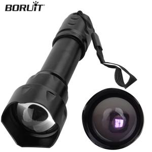 BORUiT T20 적외선 IR 850nm 나이트 비전 LED 전술 손전등 줌 IPX6 방수 토치 사용 18650 배터리 사냥 랜턴