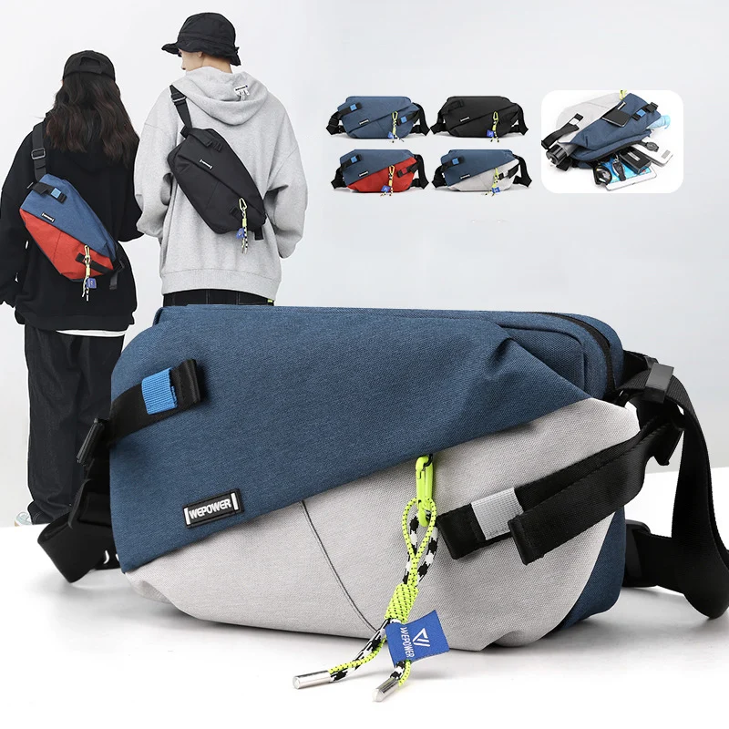 고품질 나일론 패널 허리 팩 2024 새로운 브랜드 남여 가슴 팩 캐주얼 야외 여행 Crossbody 가방 남자 Wasit 벨트 가방