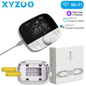 Tuya WiFi 온도 조절기 RF 무선 수신기 스마트 원격 온도 컨트롤러는 물 가스 보일러 용 Alexa Google 홈과 함께 작동합니다.