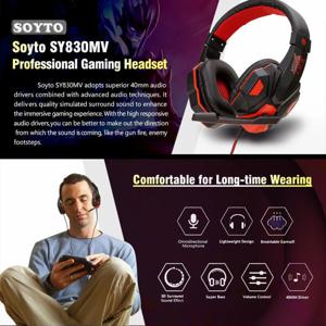 헤드셋 유선 게이밍 헤드셋 120 °   PC/PS4/PS5/Xbox/등용 조정 가능한 소음 제거 마이크 헤드셋