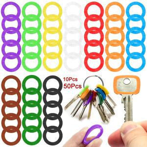 10-50Pcs 컬러 키 캡 커버 부드러운 고무 키 식별자 보호기 주최자 라벨 소음기 키 토퍼 무작위 색상