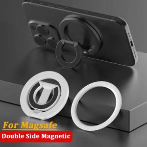 MagSafe 양면 자기 전화 링 홀더 휴대용 접이식 핸드폰 스탠드 전화 액세서리 지원 브래킷 그립