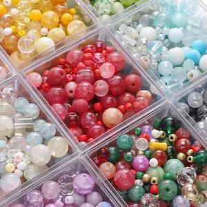 활력이 넘치는 3-12mm 30 그램/가방 유리 혼합 구슬, 독특한 흩어져있는 구슬, 수제 DIY 쥬얼리 팔찌, 귀걸이, 액세서리