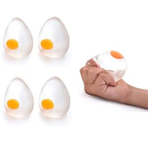 펑키 에그 스퀴시 볼 클리어 스퀴즈 스플랫 볼 부활절 바구니 필러 스퀴시 어린이 성인을위한 재미있는 장난감 불안 감속기