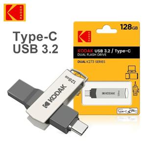 Kodak K273OTGUSB 3.2 플래시 드라이브-32GB-256GB 휴대폰 및 컴퓨터 저장 장치, 고속 데이터 전송