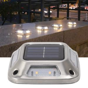 1PCS 8 LED 태양 지상 빛 태양 빛 방수 따뜻한 빛 태양 정원 램프 야외 안뜰 진입로 마커 빛