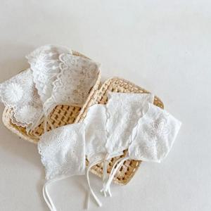 신생아용 귀여운 공주 비니, 화이트 컬러, 레트로 유럽 신생아 사진 소품 모자, 부드러운 코튼 꽃 사진 모자
