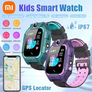 Xiaomi Kids 4G 스마트 시계 SOS GPS 위치 Sim 카드 통화 카메라 IOS 안드로이드 용 어린이 SmartWatch 카메라 방수 시계 선물