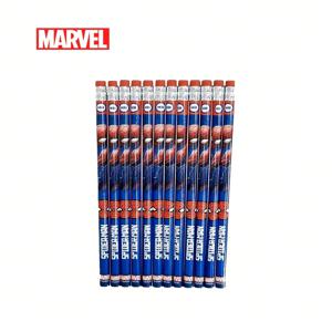 12PCS Marvel 공식 라이센스 스파이더 맨 만화 만화 캐릭터 연필 세트 Anti-break 코어 지우개 팁 편지지 용품