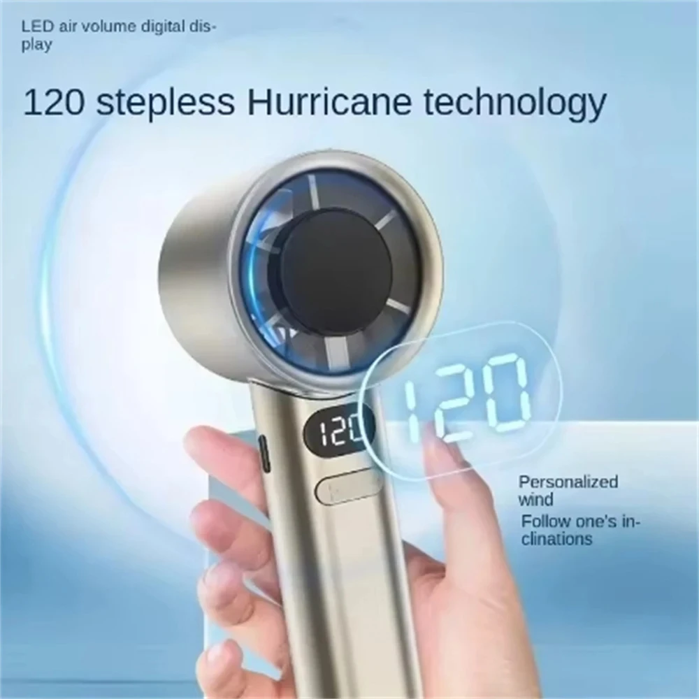 휴대용 핸드 팬 120 풍속 미니 Bladeless 휴대용 팬 USB 충전식 개인 고속 팬 전기 속눈썹 팬