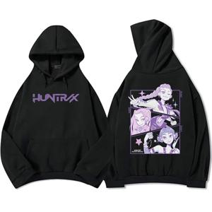 남성 여성 후드 KPop 악마 사냥꾼 영화 그래픽 스웨터 양털 따뜻한 후드 풀오버 2025 패션 남성 Sudadera 프린트 탑