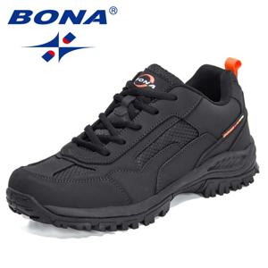 BONA 새 디자이너 미끄럼 방지 내마모성 통기성 하이킹 신발 남성 야외 고품질 조깅 운동화 Mansculino