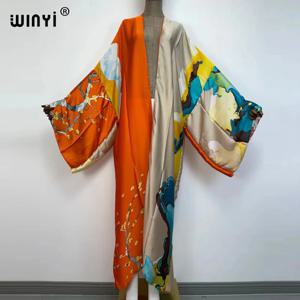 기모노 verano 여성 sukienka 프린트 긴 소매 카디건 여성 블라우스 루즈 캐주얼 비치 커버 boho 드레스 파티 kaftan