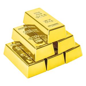 1/6Pcs 플라스틱 가짜 금 덩어리 시뮬레이션 황금 벽돌 가짜 빛나는 금 막대 문진 문 중지 영화 소품 참신 선물