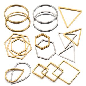 20pcs 스테인레스 스틸 프레임 매력 DIY 귀걸이 펜던트 라운드 드롭 육각형 빈 베젤 수지 쥬얼리 만들기 DIY 결과 만들기