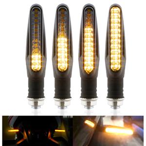 2PCS 유니버설 LED 오토바이 차례 신호등 12v IP68 방수 앰버 성 노출증 표시기 깜박이 후면 조명 램프 액세서리