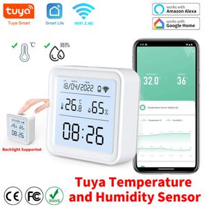 Tuya WIFI 온도 습도 센서 습도계 온도계 스마트 홈 백라이트 스마트 라이프 지원 Alexa Google Assistant
