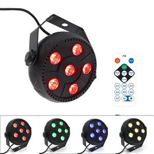 LED 파 빛 6x3W RGBW DJ 컨트롤러 디스코 파티 휴일 크리스마스 바 클럽 웨딩 생일 공연 무대 조명