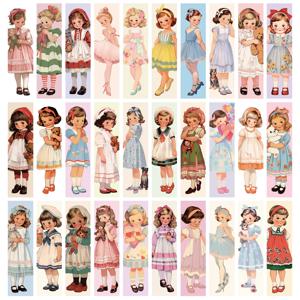 30PCS 사랑스러운 소녀 북마크 고딕 크리 에이 티브 만화 편지지 용품 선물 카드 독특하고 내구성 독서 인쇄 선물