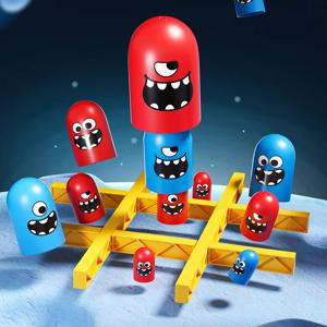 Tic Tac Toe 큰 먹는 작은 CartoonThinking 훈련 보드 게임 부모-자녀 대화 형 교육 장난감 어린이 크리스마스 선물