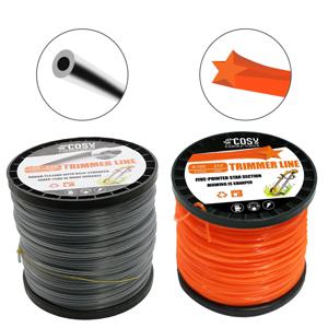2.0/2.4/2.7/3.3/4.0mm×1LB 펜타그램 잔디깎이 스트리머 라인 라운드 스타 그래파이트 필링 코드 와이어 스트링 잔디깎이 액세서리