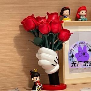 디즈니 미키 장갑 펜 홀더 애니메이션 만화 연필 편지지 메이크업 브러쉬 보관 튜브 데스크탑 장식 학생 소녀 선물