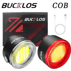 BUCKLOS COB 자전거 미등 헤드 라이트 USB 충전식 자전거 안전 경고등 MTB LED 전면 후면 랜턴 사이클링 램프 세트