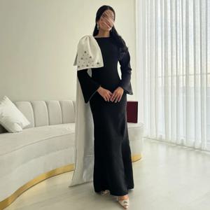 맞춤형 우아한 패션 저지 구슬 라인 석 활 a 라인 스쿠프 넥 롱 드레스 맞춤형 행사 드레스 클래식 캐주얼