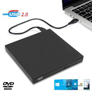 외부 CD DVD 드라이브 USB 2.0 슬림 Protable 외부 CD-RW 드라이브 DVD-RW 버너 읽기/라이터 플레이어 노트북 노트북 PC 용