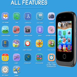 2G Sim Kids XT31 스마트 워치 17 게임 SOS 통화 전화 듀얼 카메라, 사진 촬영 비디오 레코드 음악 재생 계산기 오디오 북