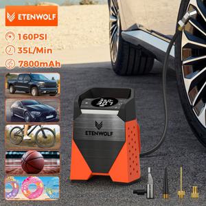 ETENWOLF ZEPHYR S3C 휴대용 공기 압축기 100% 듀티 사이클 자동차 타이어 팽창기 7800mAh 자동차, 오토바이, 자전거 공용