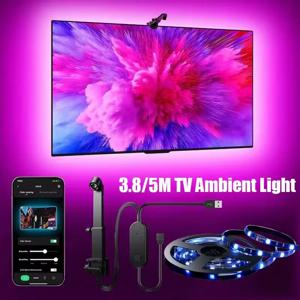 Ambilight Tv 키트 Led 스마트 라이트 스트립(Tv 동기화용 카메라 포함) Tv 백라이트 동기화 화면 5V Usb 5M 3.8M App 제어
