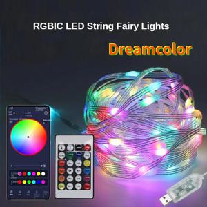 20M 10M 5M LED 크리스마스 조명 요정 문자열 빛 스마트 블루투스 주소 지정 커튼 조명 갈 랜드 꽃 홈 파티 장식